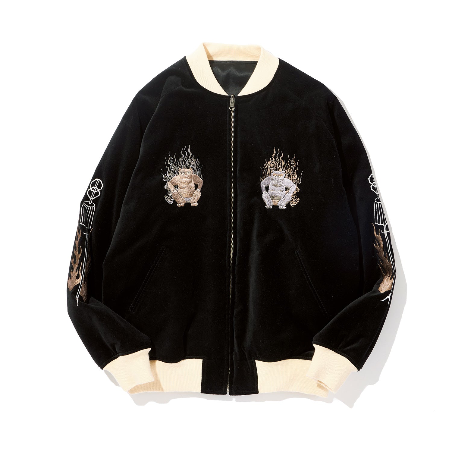 スシロー様　スカジャン✖️2 CROWS（クローズ） スカジャン 虎×般若柄 坊屋春道 着用モデル 富士